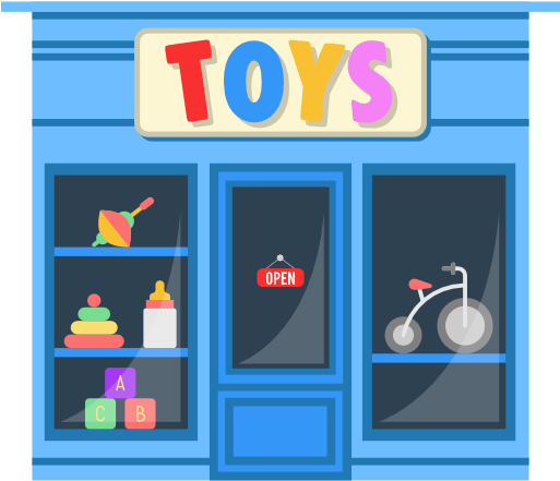 Building Clipart Toy Shop - Toy Shop Vector (512x512)