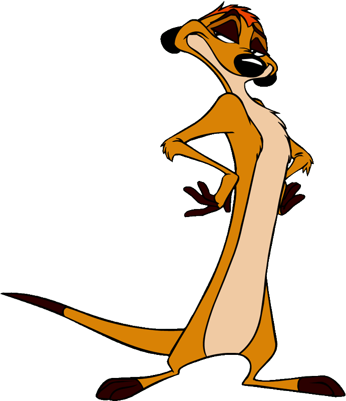 Cute Meerkat Design - Lion King Characters Clipart (691x800)