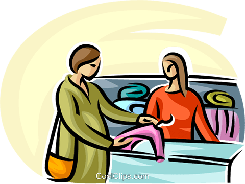 Woman Buying Maternity Clothes Royalty Free Vector - Buying Clipart Png (480x360)