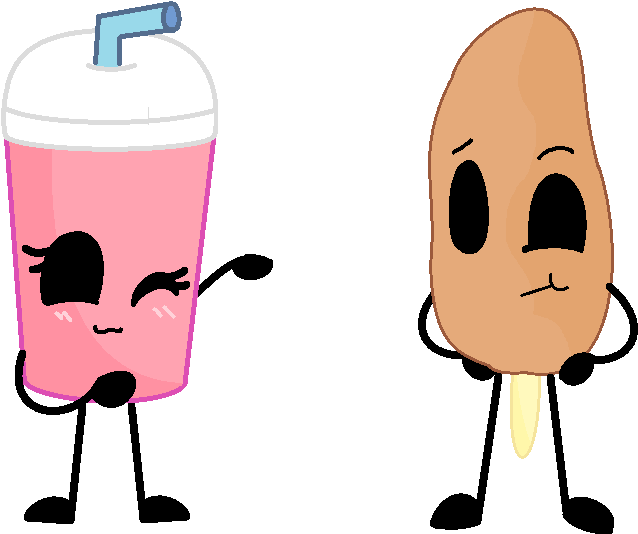Milkshake And Corn Dog By Finchcat200 - Cartoon (842x640)