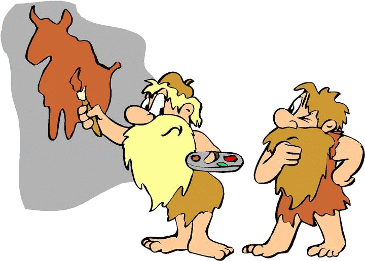 Creating A Colourful Life - Cartoon Cave Art (720x516)