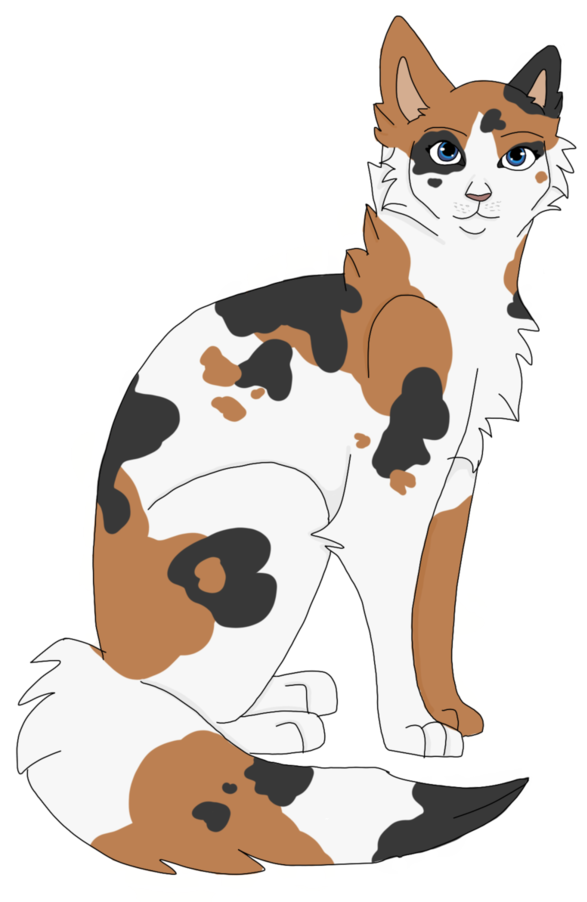 Calico Cat By Trahere Dc16p29 Clip Art - Calico Cat (774x1032)