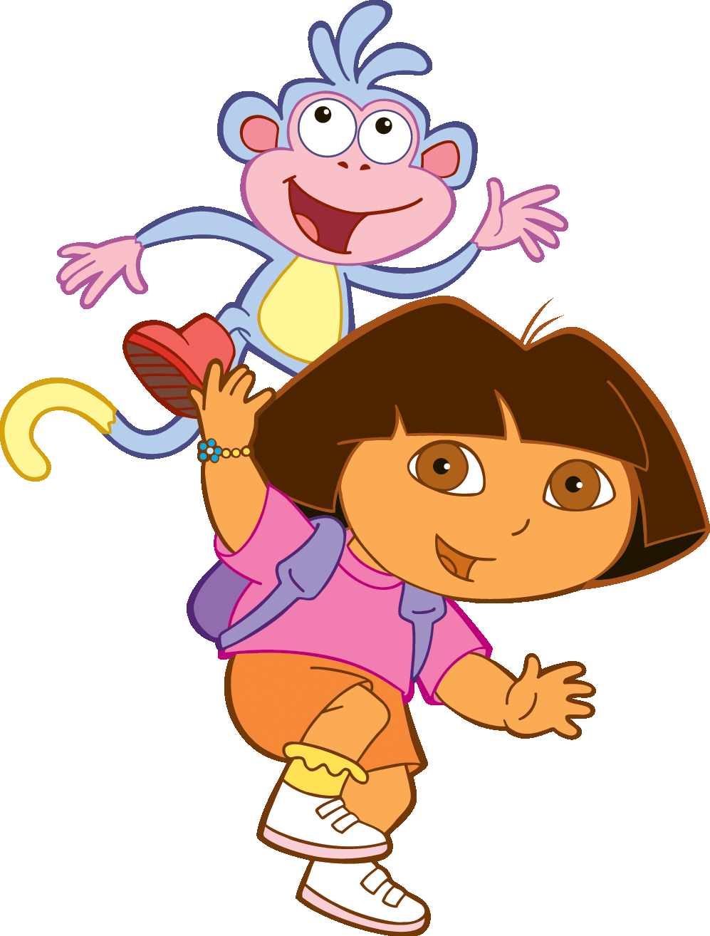 Cartoon Characters Dora The Explorer Png For - Dora And Boots - (997x1314)  Png Clipart Download