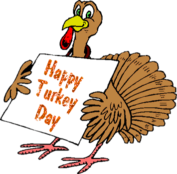 Thanksgiving Turkey Cartoon Pictures - Happy Thanksgiving Day Gif (355x348)