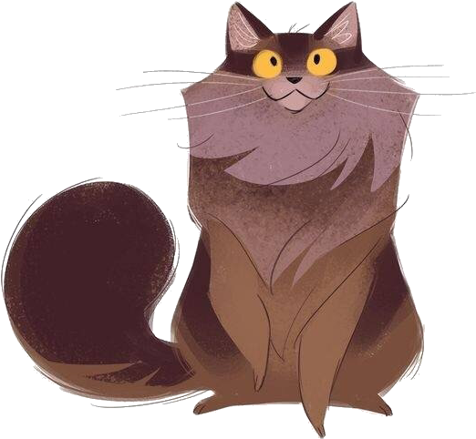 Maine Coon Selkirk Rex Kitten Drawing Illustration - Cat Illustration (564x575)