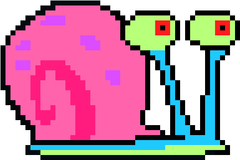 Gary The Snail - Gary The Snail Pixel Art (850x490)