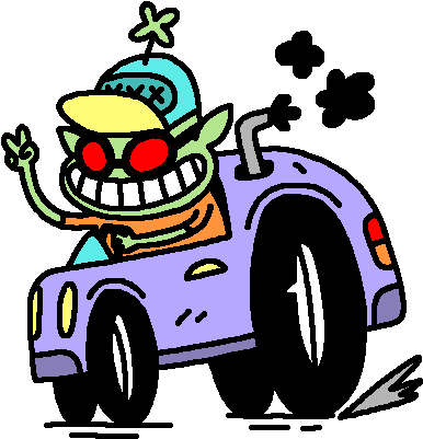 Cartoon Car Driving - Cartoon (400x428)