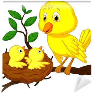 Mom And Baby Bird Clipart (400x400)