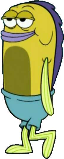 Nat Peterson Full Body - Yellow Fish From Spongebob (553x553)