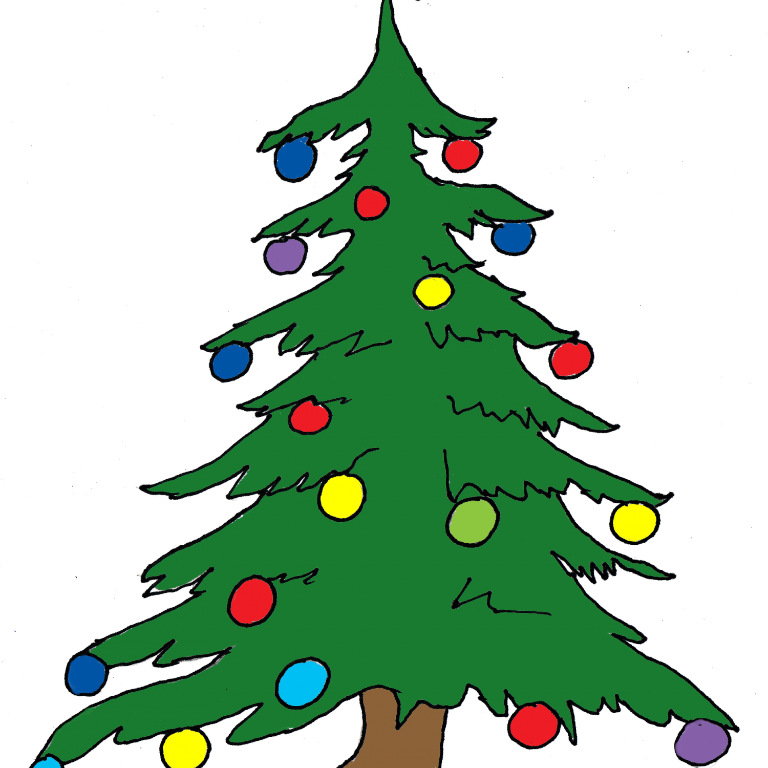 Free To Use & Public Domain Christmas Tree Clip Art - L Puttanat Di Giuan (1500x1500)