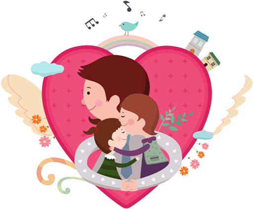 Family Love Father Daughter Illustration - Portable Network Graphics (532x500)