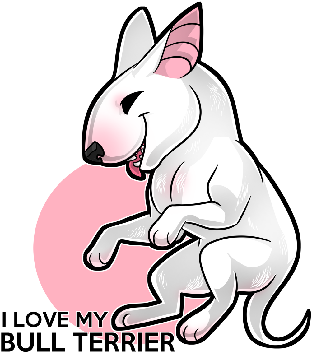 I Love My Bull Terrier By Draikinator - I Love My Bull Terrier By Draikinator (1024x1137)