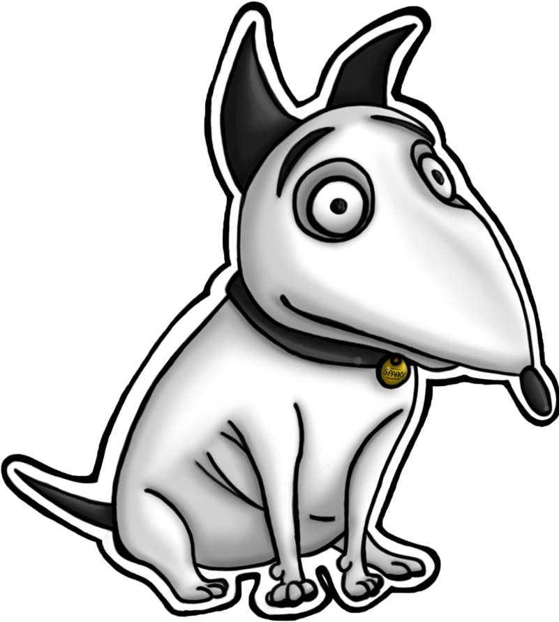Sparky Sticker By Vernfeathers - Bull Terrier Draw (800x909)
