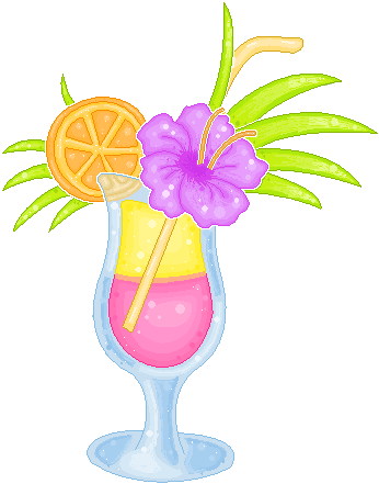 Summer Drinks Clip Art (350x460)