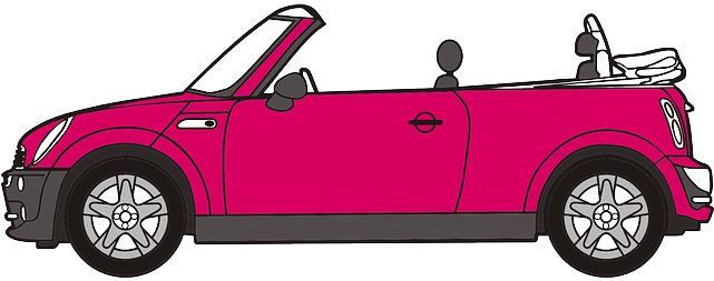 Car, Cartoon, Pink, Mini, Vehicle, Automobile, Auto - Car Clipart (640x320)