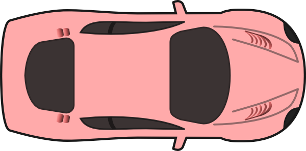 Clipart Car Above Pink Top View Clip Art At Clker Com - Car Top View Clipart (600x297)