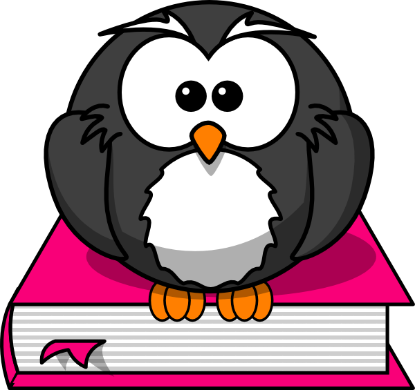 Owl Book Clipart - Owl On Books Clipart (600x565)