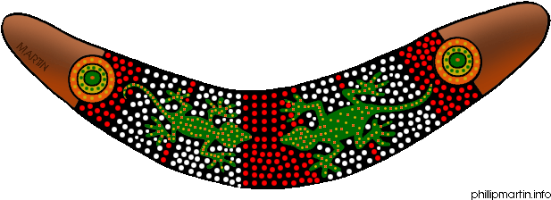 Australian Indigenous Clipart - Aboriginal Boomerang Clipart (648x248)