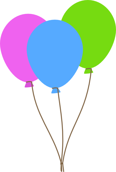 Colorful Balloons Clip Art At Clker - Clip Art (402x596)