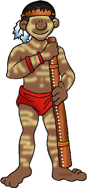 Australia Clip Art By Phillip Martin Aboriginal Man - Clip Art Aboriginal (332x648)