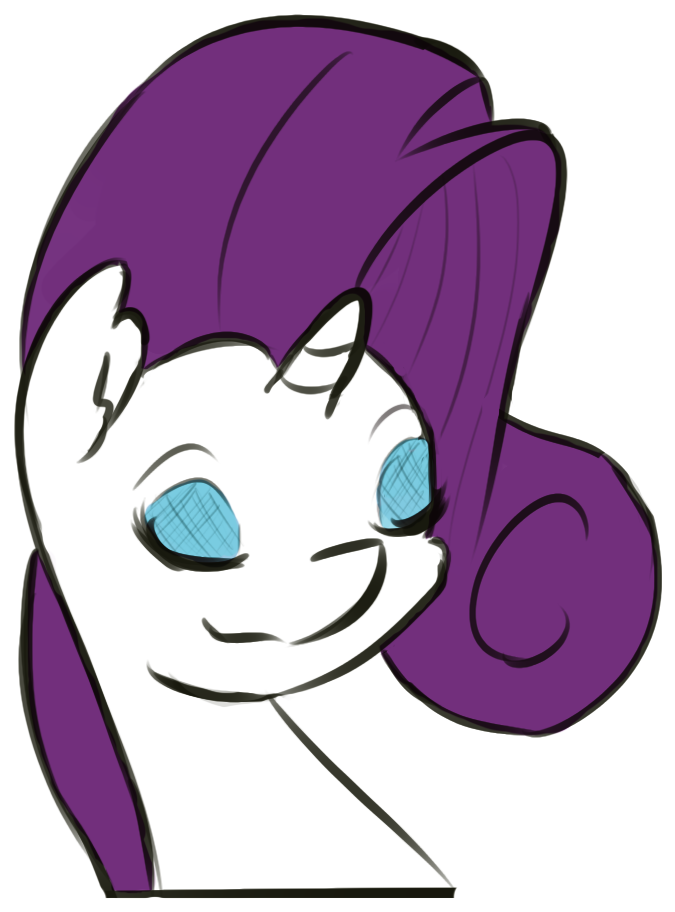 Pony Eye Clip Art Horse Face Hair Nose Purple Facial - Cartoon (687x911)