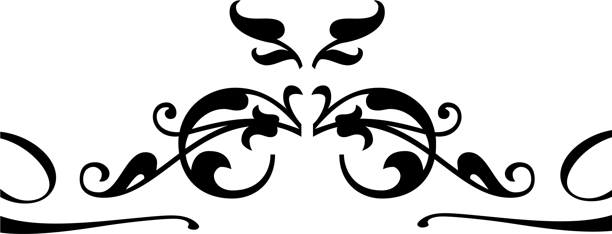 Clipart - Border Design Png Transparent (2400x956)