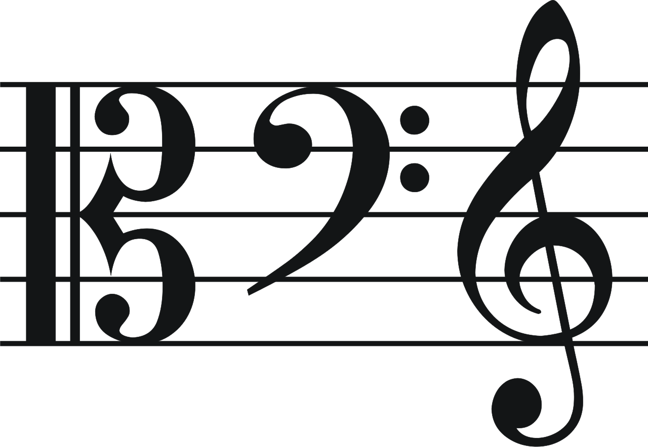 File - Clefs - Svg - Treble Alto And Bass Clef (1280x884)