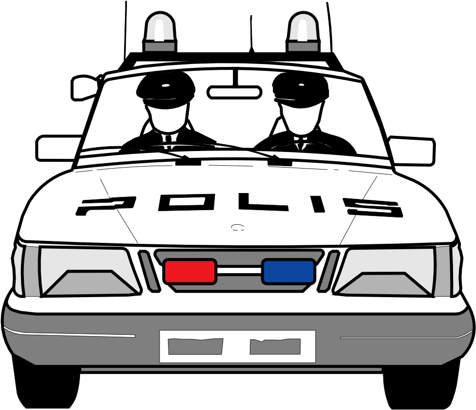Vehicle Clipart Police Car - Free Clipart Police Car (1000x850)