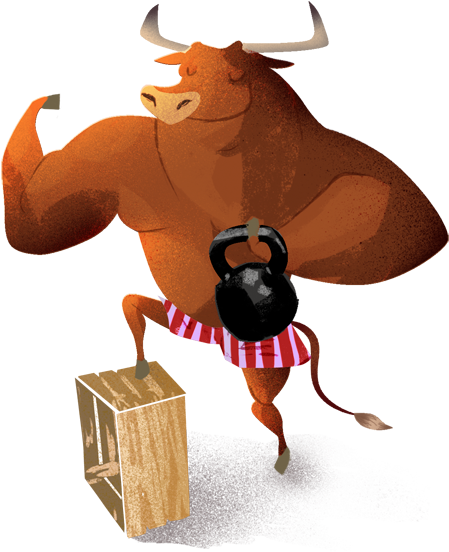 Bull- Character Design Illustration - Illustration (496x702)
