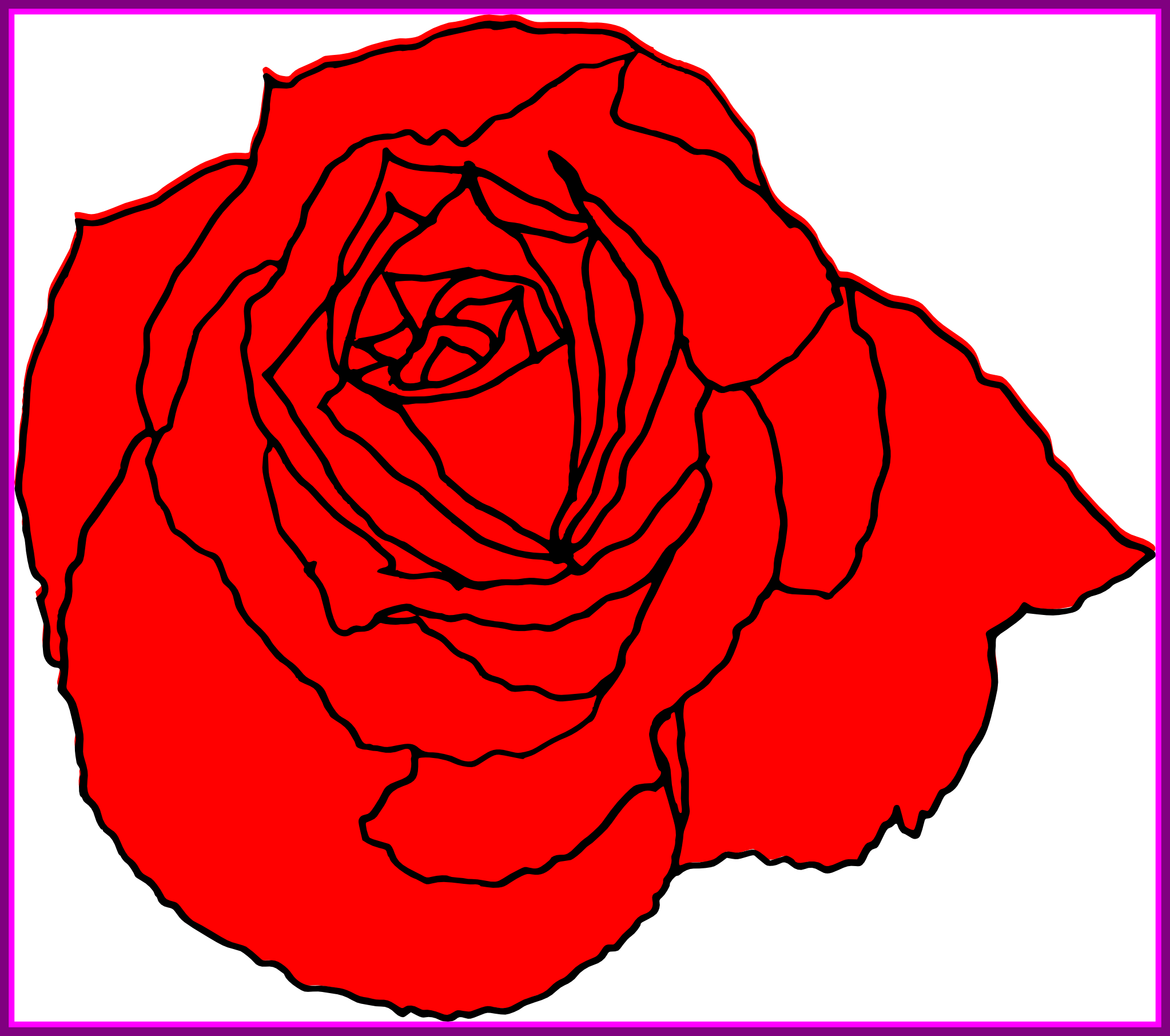 Rose Flower Design Rose Flower Corner Design Png The - Red Roses Simple Drawing (2046x1811)