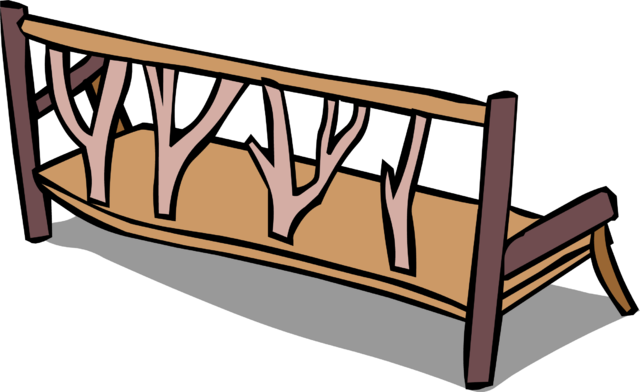 Bench Clipart Club Penguin - Bench (640x392)