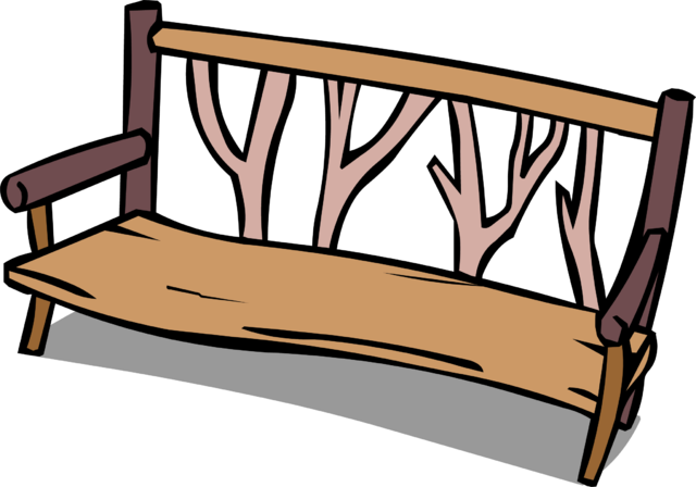 Bench Clipart Club Penguin - Bench (640x448)
