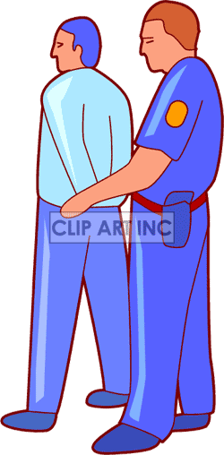 Clip Art Person Being Handcuffed Clipart - Someone Getting Arrested Clipart (250x508)