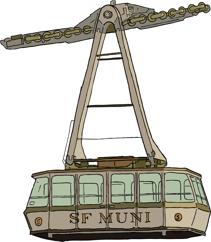 Free To Use Public Domain Transportation Clip Art - Tramway Aerial (705x800)
