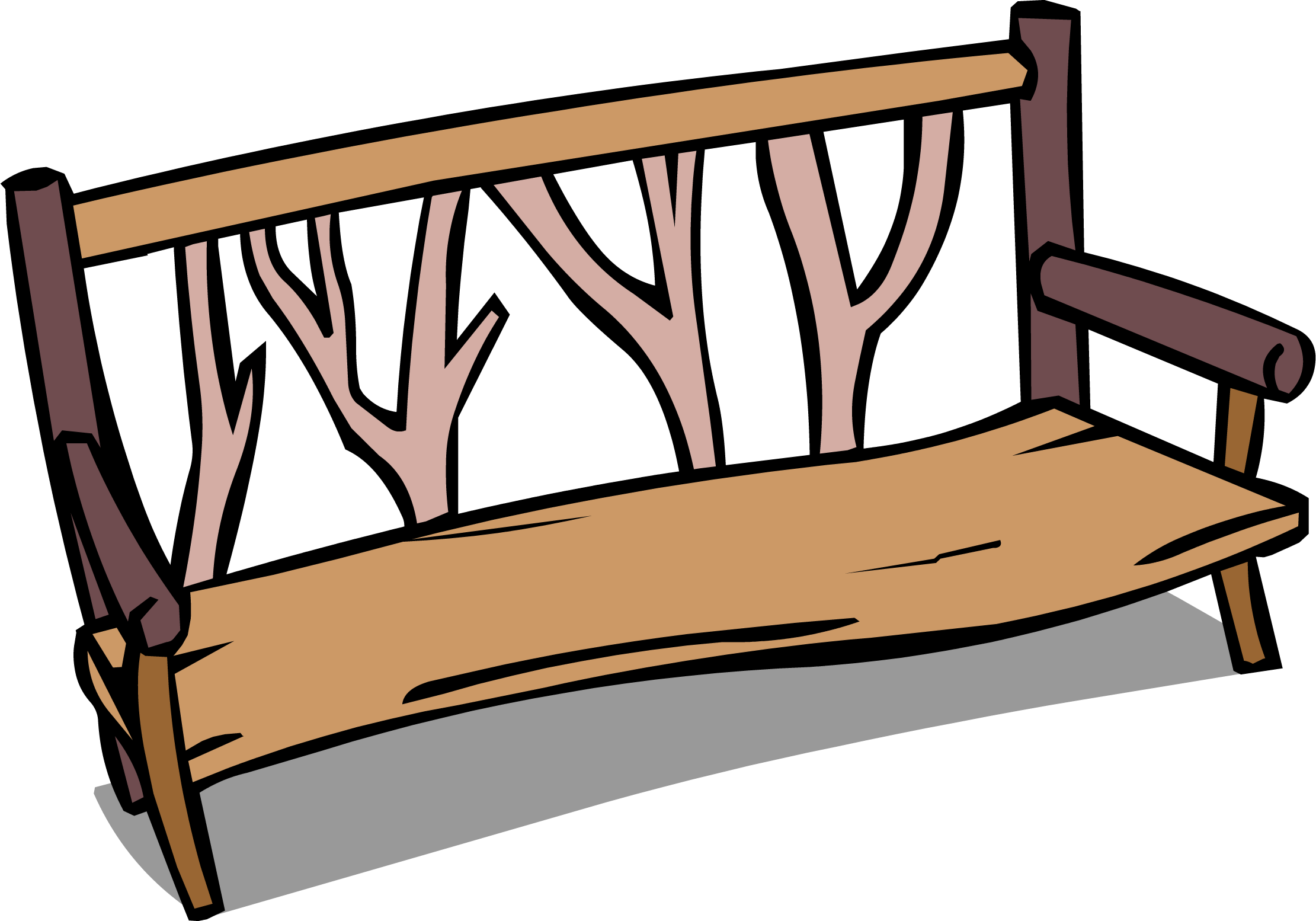 Log Bench Sprite 008 - Bench (2221x1554)