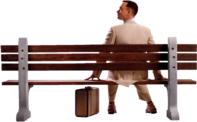 Bench Clipart Transparent Background - Forrest Gump [limited Edition Steelbook] (blu-ray) (750x750)