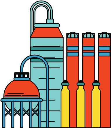 Oil Refinery Icon Image - Stock Illustration (550x550)
