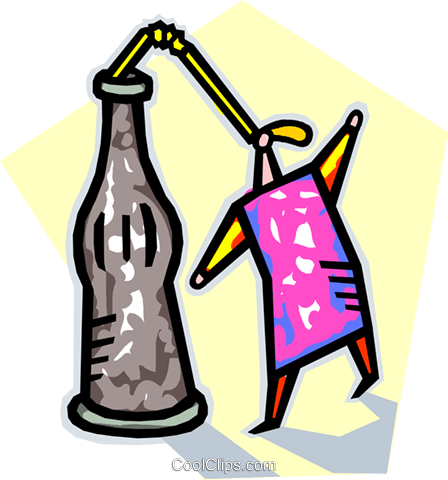 Drinking From Large Bottle Of Soda Royalty Free Vector - Drinking From Large Bottle Of Soda Royalty Free Vector (448x480)