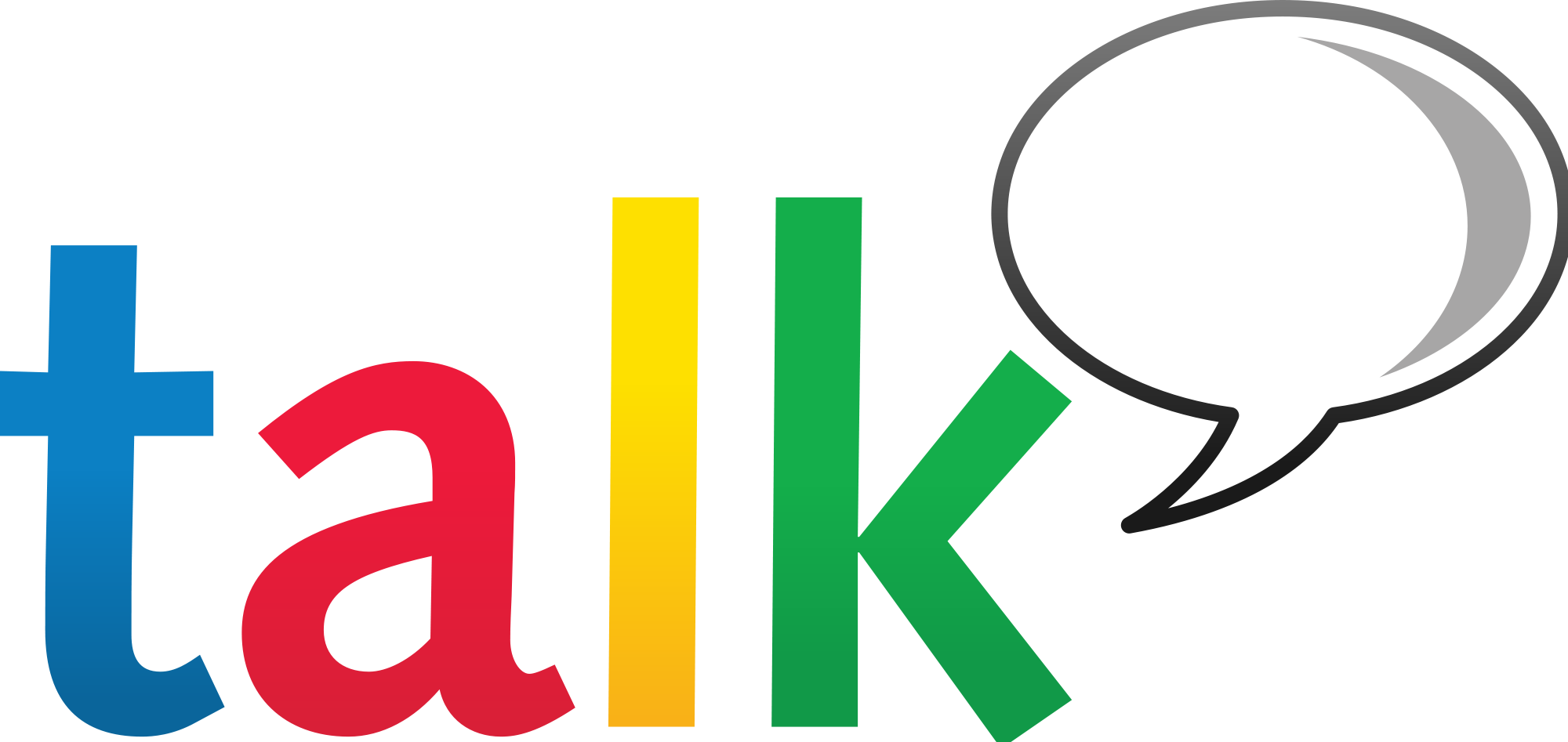 2000px-google Talk Logo - Google Talk Logo (2000x947)