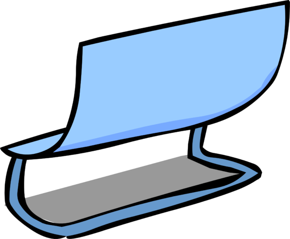 Blue Bench Sprite 003 - Blue Bench Sprite 003 (582x480)