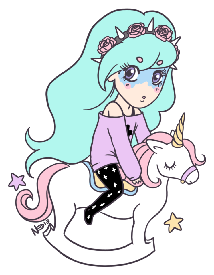 Pastel Goth Sticker Design By Theartslave On Deviantart - Pastel (758x1055)