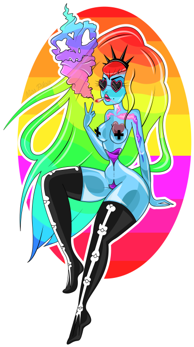 Pin By Crystal Villegas On Pastel Goth - War Melon Art (460x750)