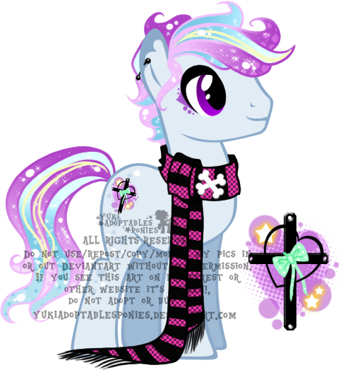 Custom Pastel Goth Pony By Kingphantasya - My Little Pony Pastel Goth (486x524)