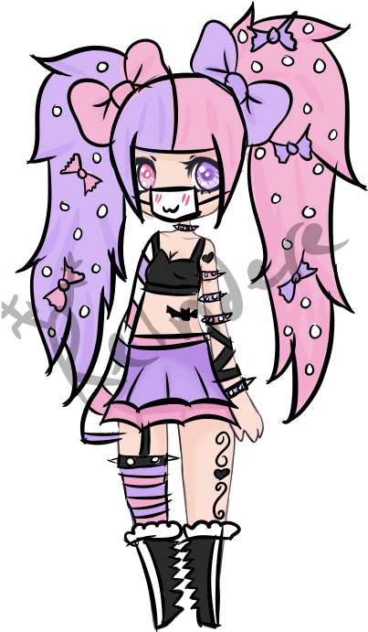 Pastel Goth Adopt [closed] By Vantallion - Cartoon (500x800)