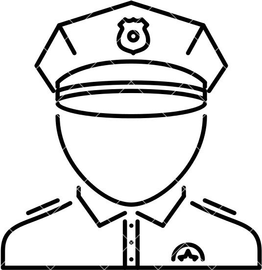 Police Badge Outline - Police (550x550)
