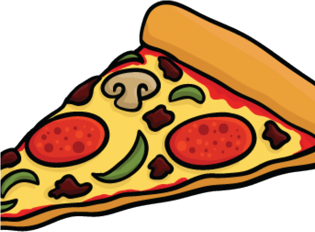 Cartoon Picture Of Pizza - Clip Art Pizza Slice (641x472)
