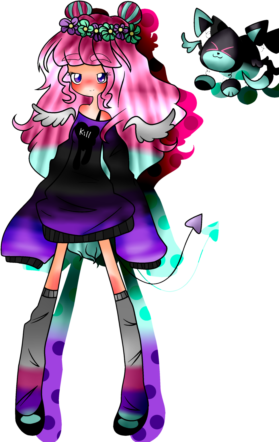 Sweetiepinkflower ~pastel Goth Oc~ By Sweetiepinkflower - Cartoon (1024x1554)