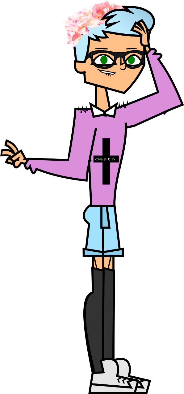 As A Pastel Goth By Theallmighty-jayy - Total Drama Characters Oc Boy (596x1273)