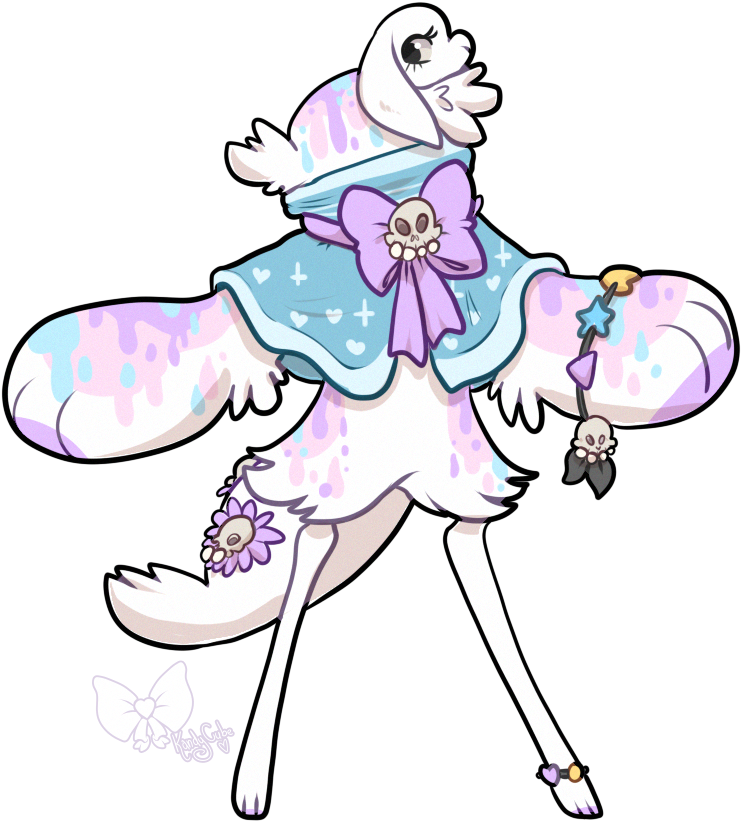 Pastel Goth By Kandy-cube - Animal Skiing Cartoon (775x848)