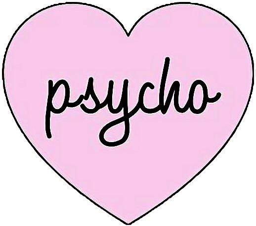 Psycho Heart Love Pastel Pastelgoth Goth Kawaii Ddlgfre - Overlays Tumblr Kawaii (518x458)